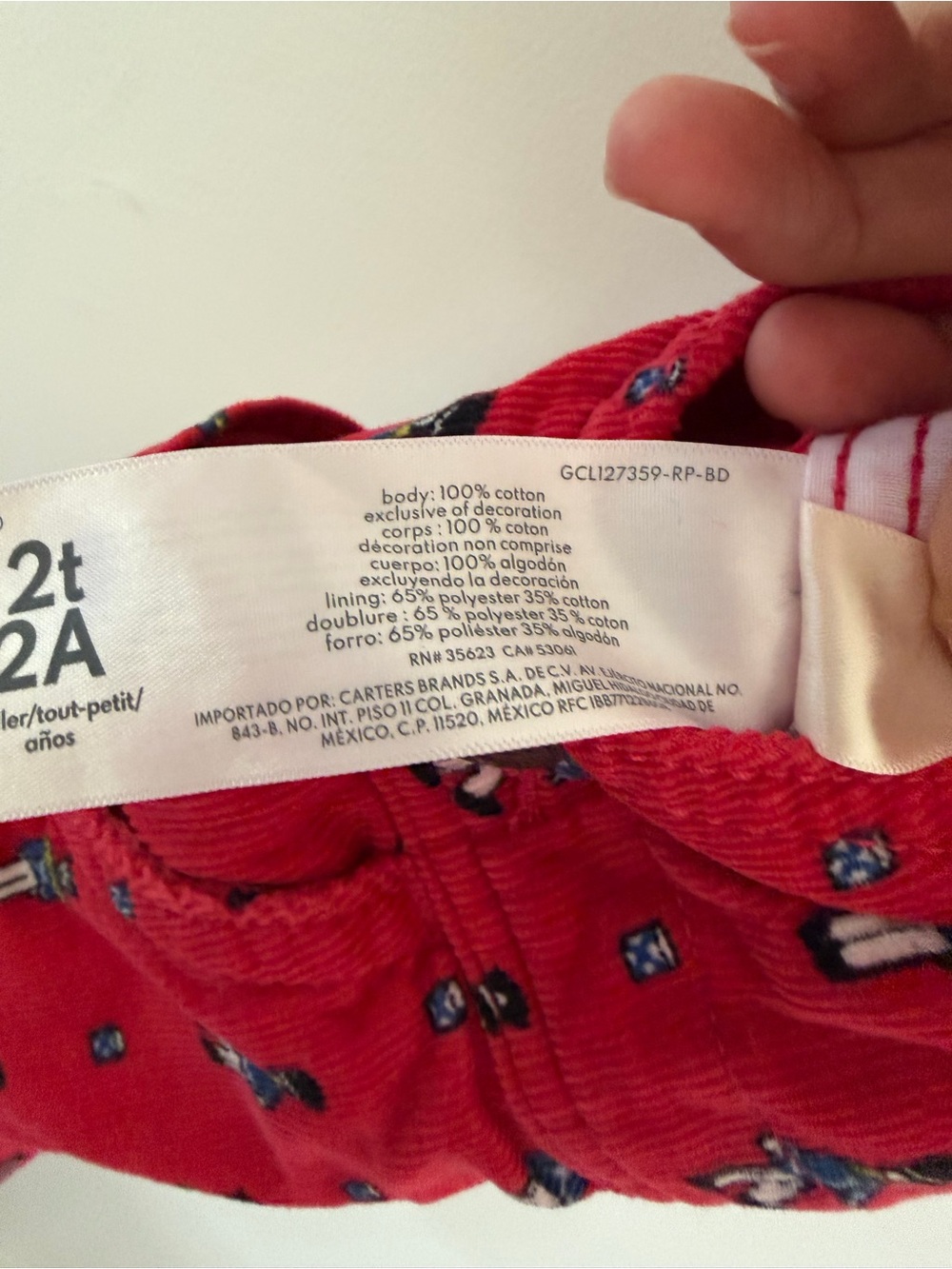 OshKosh B'gosh Red Toddler Overalls with Soldier Print 2T - Picture 6 of 7